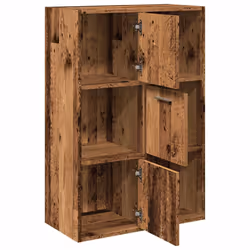 vidaXL Storage Cabinet Highboard Cupboard Bookcase Book Shelf Engineered Wood - old wood - Additional view 5