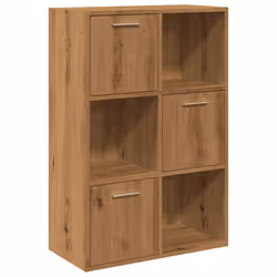 vidaXL Storage Cabinet Highboard Cupboard Bookcase Book Shelf Engineered Wood - artisan oak