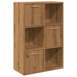 vidaXL Storage Cabinet Highboard Cupboard Bookcase Book Shelf Engineered Wood - artisan oak