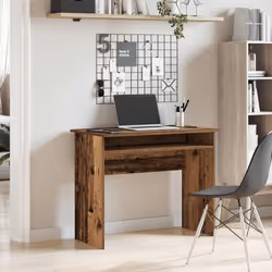 vidaXL Desk Bedroom Office Desk Work Corner Table Study Desk Engineered Wood - old wood