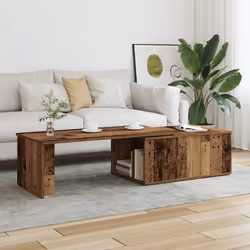 vidaXL Coffee Table Engineered Wood Lounge End Couch Table Desk Multi Colours - old wood