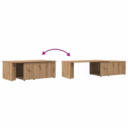 vidaXL Coffee Table Engineered Wood Lounge End Couch Table Desk Multi Colours - artisan oak - Additional view 8