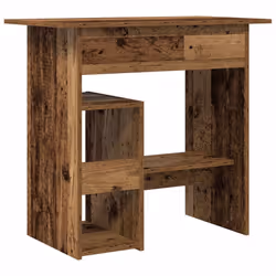 vidaXL Desk Bedroom Office Desk Work Corner Table Study Desk Engineered Wood - old wood - Additional view 6