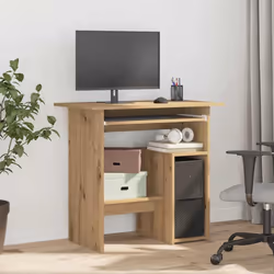 vidaXL Desk Bedroom Office Desk Work Corner Table Study Desk Engineered Wood - artisan oak - Additional view 6
