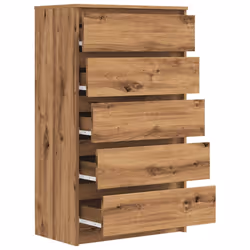 vidaXL Drawer Cabinet Filing Cabinet Drawer Chest Artisan Oak Engineered Wood - Additional view 6