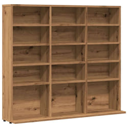 vidaXL CD Cabinet CD Shelf Rack Storage Cabinet Display Shelf Engineered Wood - artisan oak
