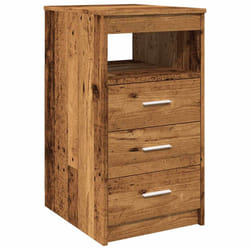 vidaXL Drawer Cabinet Storage Cabinet Chest Drawer Nightstand Engineered Wood - old wood