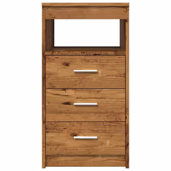 vidaXL Drawer Cabinet Storage Cabinet Chest Drawer Nightstand Engineered Wood - old wood - Additional view 4