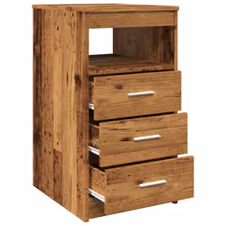vidaXL Drawer Cabinet Storage Cabinet Chest Drawer Nightstand Engineered Wood - old wood - Additional view 7