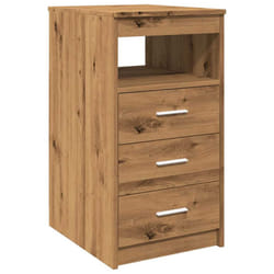 vidaXL Drawer Cabinet Storage Cabinet Chest Drawer Nightstand Engineered Wood - artisan oak