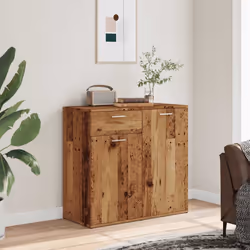 vidaXL Sideboard Old Wood 80x36x75 cm Engineered Wood cabinet cupboard