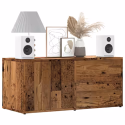 vidaXL TV Cabinet Old Wood 80x34x35.5 cm Engineered Wood TV stand TV sideboard