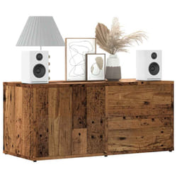 vidaXL TV Cabinet Old Wood 80x34x35.5 cm Engineered Wood TV stand TV sideboard