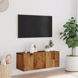 vidaXL Wall Mounted TV Cabinet Floating TV Stand Old Wood Engineered Wood