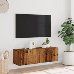 vidaXL TV Cabinet Entertainment Centre Media TV Unit TV Stand Engineered Wood - old wood, 1 pcs - Additional view 2