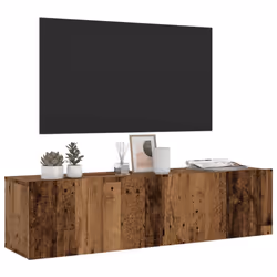 vidaXL Wall Mounted TV Cabinet Floating TV Stand Old Wood Engineered Wood