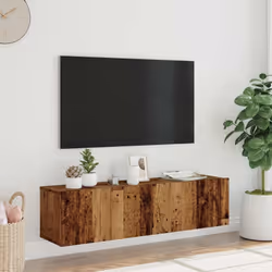 vidaXL Wall Mounted TV Cabinet Floating TV Stand Old Wood Engineered Wood