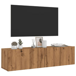 vidaXL Wall Mounted TV Cabinet Floating TV Unit Artisan Oak Engineered Wood