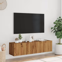 vidaXL Wall Mounted TV Cabinet Floating TV Unit Artisan Oak Engineered Wood