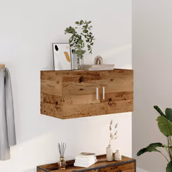 vidaXL Wall Mounted Cabinet Floating Wall Storage Cabinet Engineered Wood - old wood