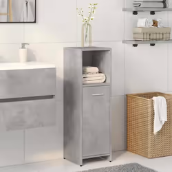 vidaXL Bathroom Cabinet Concrete Grey 30x30x95 cm Engineered Wood - Additional view 2