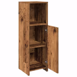 vidaXL Bathroom Cabinet Cupboard Storage Rack Washer Shelf Engineered Wood - old wood - Additional view 6