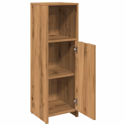 vidaXL Bathroom Cabinet Cupboard Storage Rack Washer Shelf Engineered Wood - artisan oak - Additional view 6