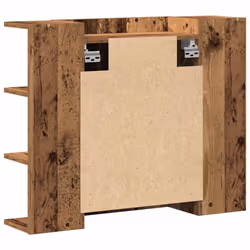 vidaXL Bathroom Mirror Cabinet Storage Cupboard Side Cabinet Engineered Wood - old wood - Additional view 5