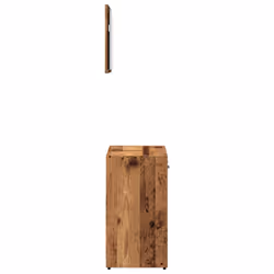 vidaXL Bathroom Furniture Set Chipboard Storage Unit Cabinet Multi Colours - old wood - Additional view 4