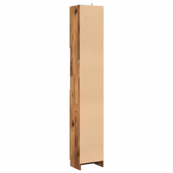 vidaXL Bathroom Cabinet Cupboard Storage Rack Washer Shelf Engineered Wood - old wood - Additional view 5