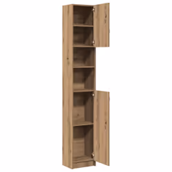 vidaXL Bathroom Cabinet Cupboard Storage Rack Washer Shelf Engineered Wood - artisian oak - Additional view 6