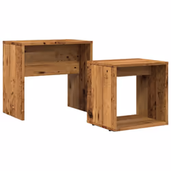 vidaXL Coffee Table Side Table End Accent Telephone Sofa Table Engineered Wood - old wood