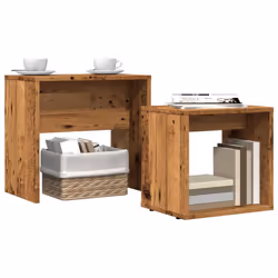 vidaXL Coffee Table Side Table End Accent Telephone Sofa Table Engineered Wood - old wood