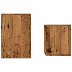 vidaXL Coffee Table Side Table End Accent Telephone Sofa Table Engineered Wood - old wood - Additional view 4
