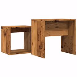 vidaXL Coffee Table Side Table End Accent Telephone Sofa Table Engineered Wood - old wood - Additional view 5