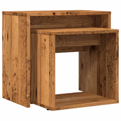 vidaXL Coffee Table Side Table End Accent Telephone Sofa Table Engineered Wood - old wood - Additional view 6
