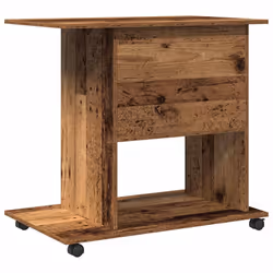 vidaXL Computer Desk Chipboard PC Laptop Table Desk Workstation Multi Colours - old wood - Additional view 5