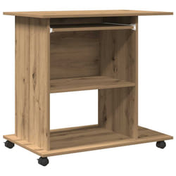 vidaXL Computer Desk Chipboard PC Laptop Table Desk Workstation Multi Colours - artisan oak
