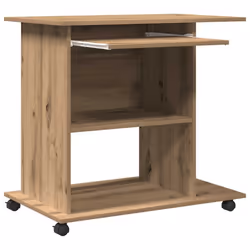 vidaXL Computer Desk Chipboard PC Laptop Table Desk Workstation Multi Colours - artisan oak - Additional view 6