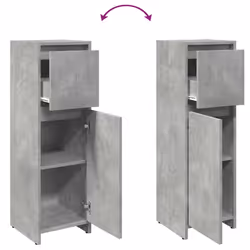 vidaXL Bathroom Cabinet Concrete Grey 30x30x95 cm Engineered Wood - Additional view 6