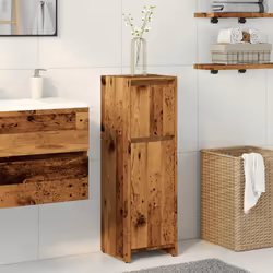 vidaXL Bathroom Cabinet Washroom Storage Cabinet Cupboard Engineered Wood - old wood