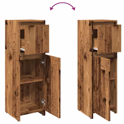 vidaXL Bathroom Cabinet Washroom Storage Cabinet Cupboard Engineered Wood - old wood - Additional view 7