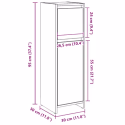 vidaXL Bathroom Cabinet Washroom Storage Cabinet Cupboard Engineered Wood - artisan oak - Additional view 10