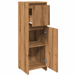 vidaXL Bathroom Cabinet Washroom Storage Cabinet Cupboard Engineered Wood - artisan oak - Additional view 6