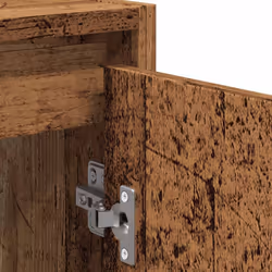 vidaXL Bathroom Furniture Set Vanity Unit Organiser Cabinet Engineered Wood - old wood - Additional view 7