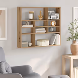 vidaXL Wall Shelf Artisan Oak 90x16x78 cm Engineered Wood floating shelf