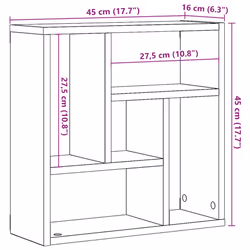 vidaXL Wall Shelf Wall-Mounted Shelf Storage Display Rack Engineered Wood - old wood - Additional view 8