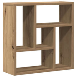 vidaXL Wall Shelf Wall-Mounted Shelf Storage Display Rack Engineered Wood - artisan oak