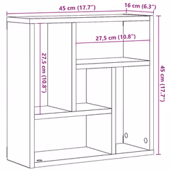 vidaXL Wall Shelf Wall-Mounted Shelf Storage Display Rack Engineered Wood - artisan oak