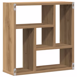 vidaXL Wall Shelf Wall-Mounted Shelf Storage Display Rack Engineered Wood - artisan oak - Additional view 5